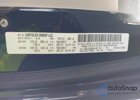 2014 Chrysler Town & Country Touring from USA, damaged, VIN 2C4RC1BG0ER441459